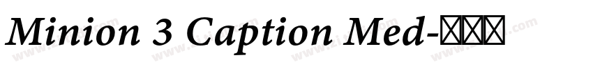 Minion 3 Caption Med字体转换 Minion 3 Caption Med字体转换